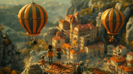 Family Vacation: The family roams a new city, taking in historic landmarks, capturing moments in photos, and embracing the adventure of discovering new cultures together.
