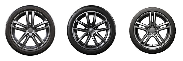 Obraz premium Wheels isolated on white