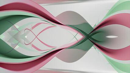 Naklejka premium A modern light pink green white background having space for text, banner, poster, backdrop design, Abstract minimalist background design, 3d render