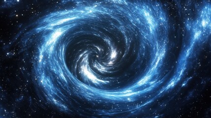 Stunning spiral galaxy with bright stars and cosmic dust swirling in the vast universe, showcasing the beauty of outer space.