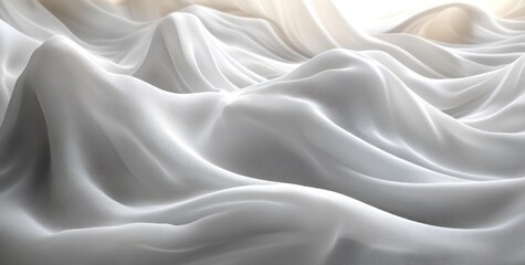 Obraz premium Abstract Drapery of White Fabric