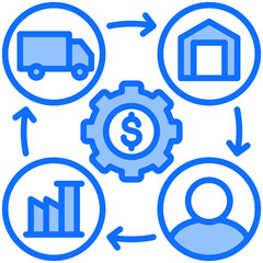 Obraz premium Supply Chain Management Icon
