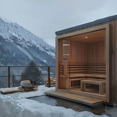 wooden house in the mountains