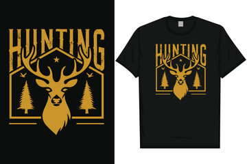 Deer hunting graphics tshirt design