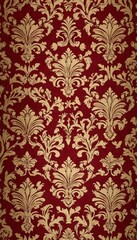 Vintage-Inspired Damask Patterns with Rich Ornamental Details for Classic Wallpapers. Ai generated images