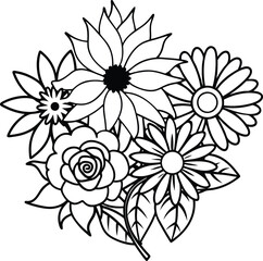 A floral coloring book to inspire children's artistic talents
