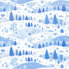 ゆるかわスノーランドパターン