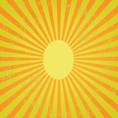 yellow rays pop art background. retro vector