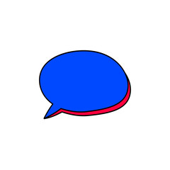Bubble chat blue simple