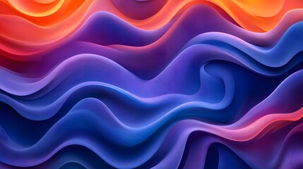 Gradient, Shapes, Waves, White Orange and Blue, Abstract Image, Texture, Pattern Background, Wallpaper, Smartphone Cover and Screen, Cell Phone, Computer, Laptop, 9:16 and 16:9 Format