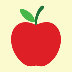 red apple simple vector Illustration
