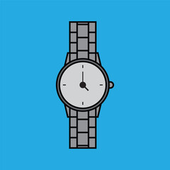 Wristwatch icon. Isolated vector illustration