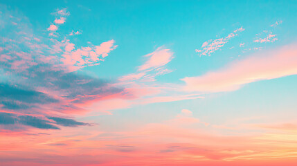 fantastic beautiful sky with cloud, gradient colors, sky background