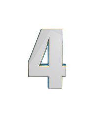 3D Number 4