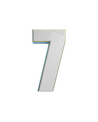 3D Number 7