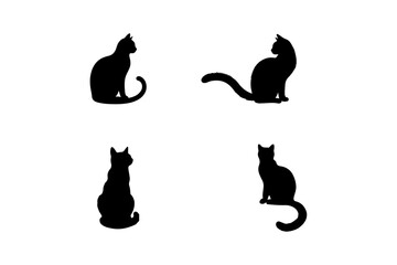 Silhouette of cats.