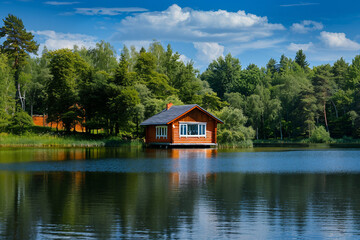 Obraz premium Generated with AI image of beautiful amazing summer landscape green field