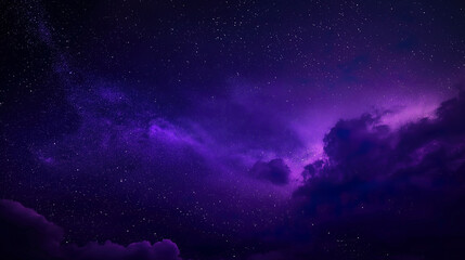 Obraz premium fantastic purple starry sky with cloud at night