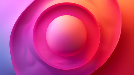 Obraz premium SET Modern poster design with gradient round sphere in the center. Colorful banner design with 3d gradient background