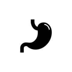 Stomach silhouette vector illustration.