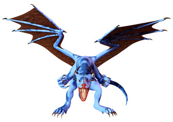 Fototapeta premium 3D Rendering Fairy Tale Dragon on White