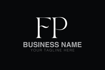 FP F fp initial logo | initial based abstract modern minimal creative logo, vector template image. luxury logotype logo, real estate homie logo. typography logo. initials logo