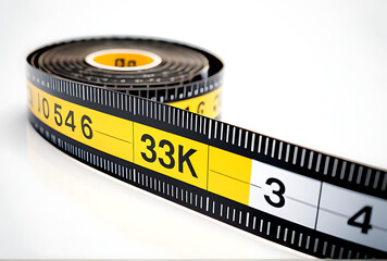 tape measure isolated white background minimalist png format