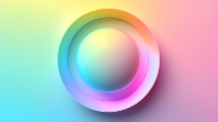 SET Modern poster design with gradient round sphere in the center. Colorful banner design with 3d gradient background
