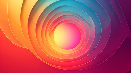 Obraz premium SET Modern poster design with gradient round sphere in the center. Colorful banner design with 3d gradient background