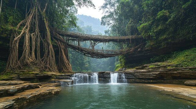 Living Root Bridge of Meghalaya
