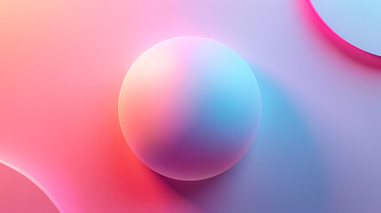 SET Modern poster design with gradient round sphere in the center. Colorful banner design with 3d gradient background