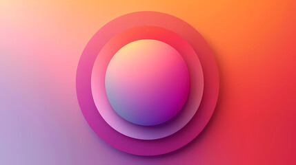 Obraz premium SET Modern poster design with gradient round sphere in the center. Colorful banner design with 3d gradient background