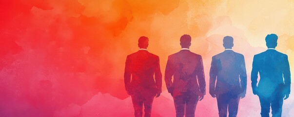 Employment policy, government actions to boost job creation and workforce development, vibrant labor force, Watercolor style