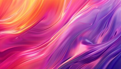 Purple and Orange Flowing Background, Colorful Silk Fabric Drapes Wallpaper