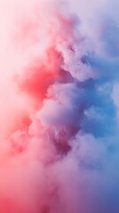 Naklejka premium Red and Blue Gradient, Circles, Shapes, Clouds, Bars, Waves, Abstract Image, Texture, Pattern Background, Wallpaper, Smartphone Cover and Screen, Cell Phone, Computer, Laptop, 9:16 and 16:9 Format