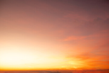 Beautiful , luxury soft gradient orange gold clouds and sunlight on the blue sky perfect for the...