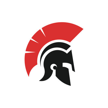 recommend clip art: spartan and gladiator helmet logo design vector icon with creative idea
