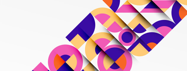 Modern geometrical abstract background - circles. Business or technology presentation design