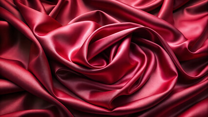 Obraz premium Silk Texture in Bordeaux and Lilac Tones with Beautiful Folds Forming a Rose