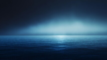 Moody horizon over a dark ocean, a serene yet mysterious background for atmospheric and nautical themes

