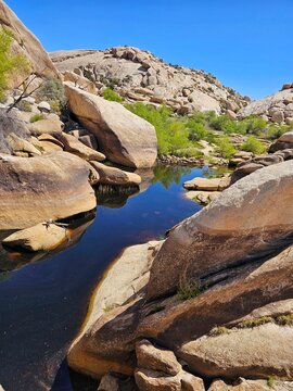Barker Dam in Joshua Tree National Park in California 