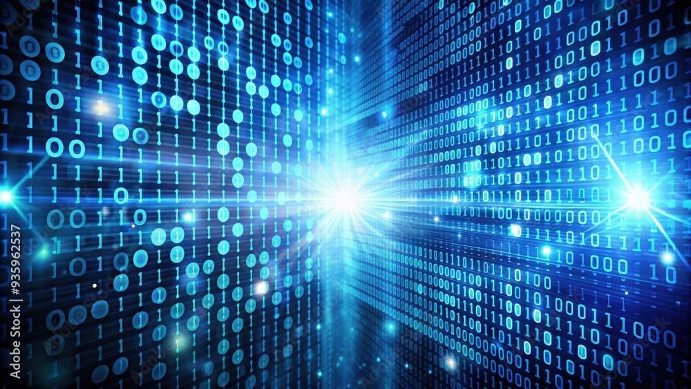 Wall mural binary tech stock photo showcasing digital code and technology, binary, tech, digital, code, technol
