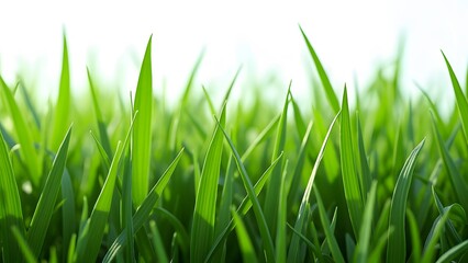 Fototapeta premium Verdant Grass Blades Reaching Towards the Sky