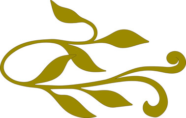 Obraz premium Art Nouveau floral element. Decorative element. Vector.