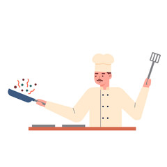 Chef Food Illustration