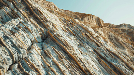 the intricate erosion patterns on a steep mountain slope