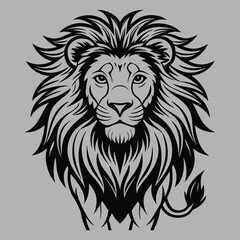 lion black silhouette icon vector. Lion icon isolated on a white background. Walking lion icon vector