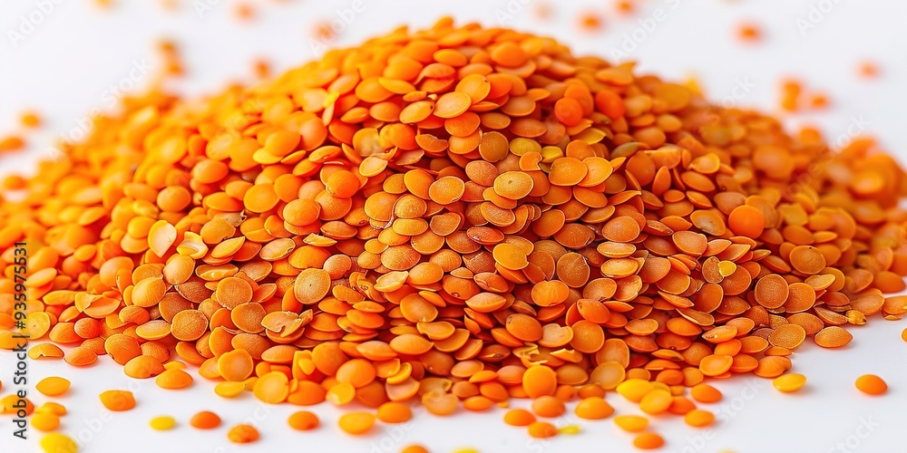 Poster lentils isolated on white