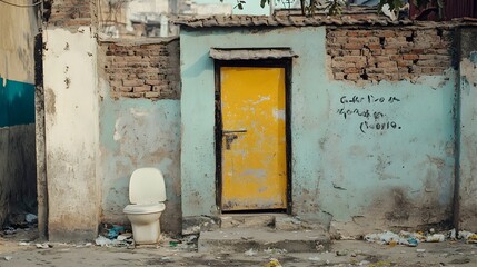Informative Public Health Poster Encouraging Proper Handwashing and Sanitation Practices to Help Stop the Spread of Viral Diarrhea in Local Community Spaces