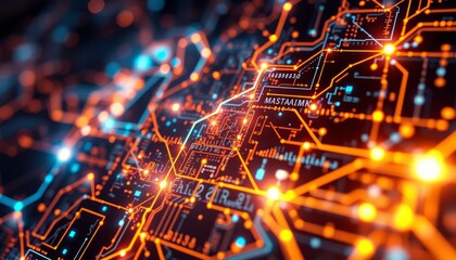 Obraz premium AI Algorithm Flow